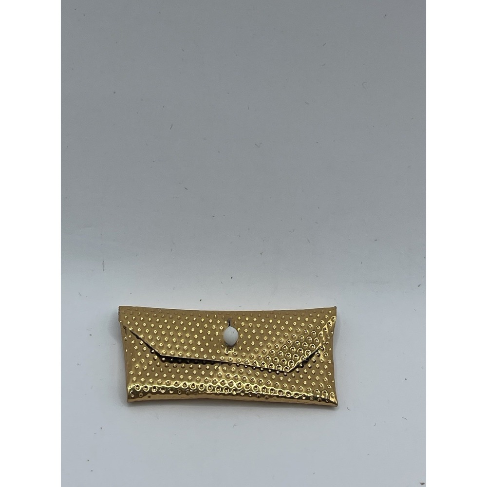 Vintage Barbie‎ Gold Foil Clutch Purse Doll Evening Bag